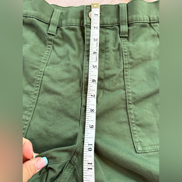 J Crew Women Utility Chino Shorts Size 28 High Waist Safari Beachy Preppy Green - Picture 6 of 8